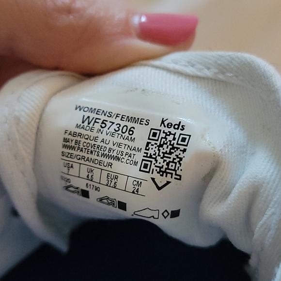 White keds size 7 dream-foam : worn once. - Picture 4 of 5